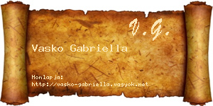 Vasko Gabriella névjegykártya